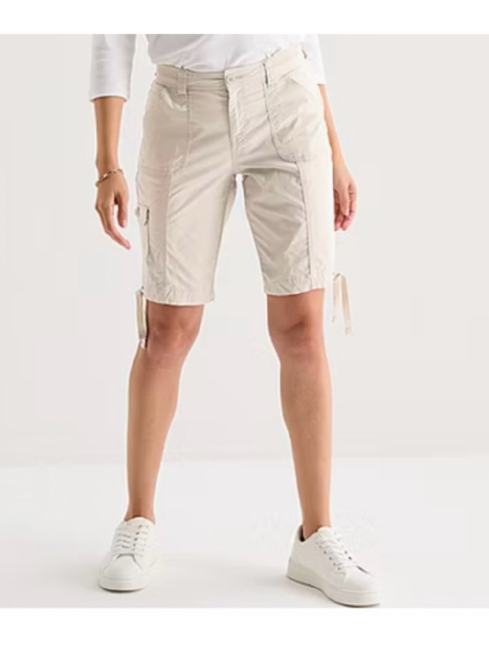 NWT St Johns Bay Bermuda Shorts Womens 16P Beige